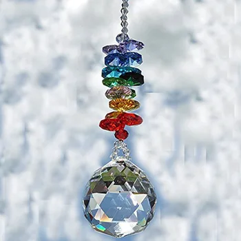1TK Päike Püüdjate kristallkuul Prisma Rainbow Octagon Helmed Rippuvad Cascade Suncatcher Kodu Pulm Teenetemärgi