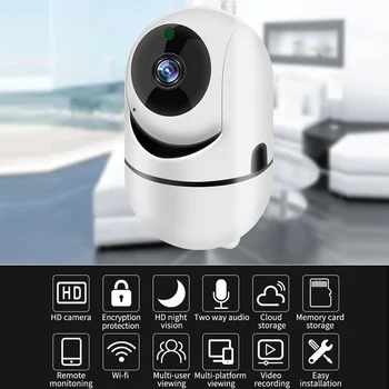 360EYES HD 720P WIFI IP Kaamera Sise-Home Security Valve Kaamera Smart Security beebimonitor Öise Nägemise Liikumise Häire 2