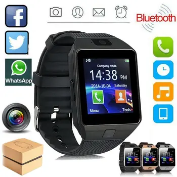 Bluetooth Smart Watch Toetab GSM SIM-TF-Kaardi Telefoni Kõne Smartwatch HD Kaamera Fashion Business Watch 4 Värvi