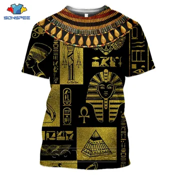 Cleopatra Vana Horus Egiptuse t-särk Jumala Silma Egiptuse Vaarao Anubis Graafika 3d Print T-särk Meestele/Naistele, Unisex Streetwear