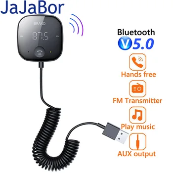 JaJaBor FM Saatja Juhtmeta AUX-in 3,5 MM Audio Vastuvõtja TF Kaart Muusika Auto MP3-Mängija, Bluetooth-ühilduva 5.0 autokomplekt Vabakäeseadmega