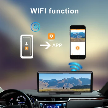 Kriips Cam 4K 2560P Auto Peegel Video Salvestamise Carplay & Android Auto Traadita Ühendus WiFi GPS Navigation Armatuurlaua DVRs 4