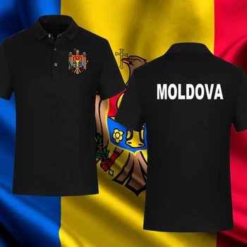 Moldova Moldova MDA MD Polo Särgid meeste Ees Tagasi Trüki Marki on Trükitud Riigi 100% Puuvill Rahvas Meeskond Lipu Polo T-Särk