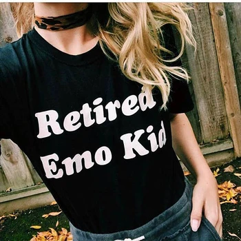 pensionil emo kid tumblr särk hipster grunge instagram T-särk esteetiline t-särk Vabaaja tops moletom ei tumblr t-särk tees - K203