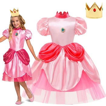 Virsik Printsess Kleit Tüdruk Halloween Cosplay Kostüüm Laste Staadiumis Täitmiseks Riided Kids Sünnipäeva Karneval Pool Varustus