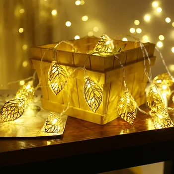 1.5/2.5 M LED Gold Leaf Valgus String Twinkle Vanikud Lamp Puhkus Pool Pulm Haldjas Tuled jõulukaunistused Kodu UUS