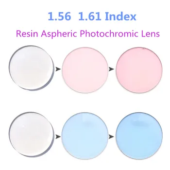 1.61 1.56 Roosa-Lilla-Sinine Photochromic Üleminek Optilised Läätsed Anti-Reflective UV Nullist Lühinägevus Retsepti Prillid