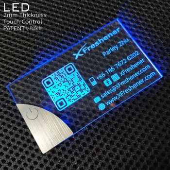1 UUS 2022 Luksus LED Akrüül visiitkaart Custom visiitkaardid Disain Trükkimine Laseriga Graveerida Unikaalsete süttib visiitkaart