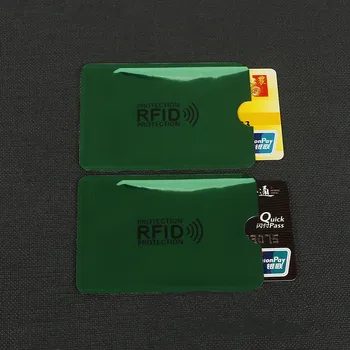10 tk Roheline Anti-Skaneerimise Kaart Varrukas Krediidi RFID Card Protector Anti-magnet-Alumiinium Foolium Kaasaskantav Panga Kaardi Omaniku