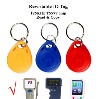 100tk Ülekirjutatavaid ID-tag Koopia Loe 125KHZ RFID-koopiamasina Paljundusaparaat T5577 Intercom Keyfobs veekindel keychain Access control