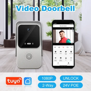 1080P Tuya Smart Video Uksekell Kaamera Video Intercom Ukse Telefoni Home Security Digital Uksekell RFIC Juurdepääsu App Kontrolli 1
