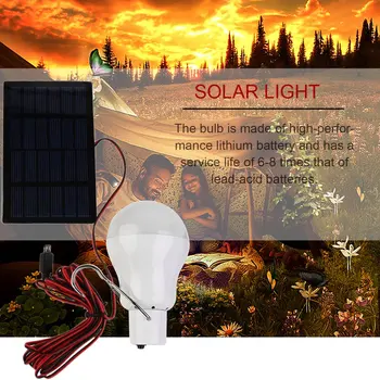 15W 150 Kaasaskantav Solar Power LED Pirn Päikese Jõul Tuli Laetud Päikeseenergia Lamp Väljas Taskulamp Laagris Telgis Kalapüügi Kerge