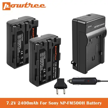 2.4 Ah NP-FM500H Akut+USB Laadija Sony Alpha A57 A58 A77 A65 A99 A550 A580 A560 A700 A850 A900 Sony SLT a99 II 0