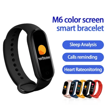 2021 M6 Smart Vaadata Meeste ja Naiste Südame Löögisageduse Monitor vererõhu Fitness Tracker IP67 Smartwatch Smartband Kella Android ja IOS