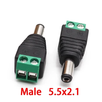 20pcs Kaamerad 2.1 mm x 5,5 mm Naine Mees DC Adapter Plug Female Pistik-Pesa Adapter Connector, Male Plug Socket 1
