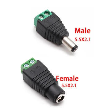 20pcs Kaamerad 2.1 mm x 5,5 mm Naine Mees DC Adapter Plug Female Pistik-Pesa Adapter Connector, Male Plug Socket 2