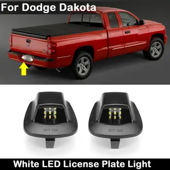 2tk Jaoks Dodge Dakota 1997-2010 Auto Taga Kõrge Heledus Valge LED-numbrimärk Valgus Registreerimismärk Lamp