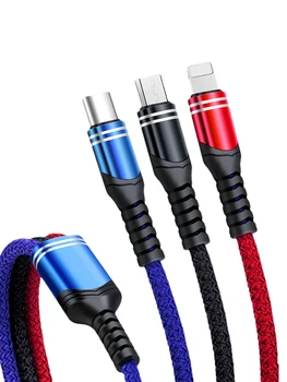 3 In 1 Micro-USB-C Tüüpi Laadija Kaabel Harupistik USB-Port Mitu C-Tüüpi Aku Juhe Usbc Mobiiltelefoni Traat Kiire Laadimine