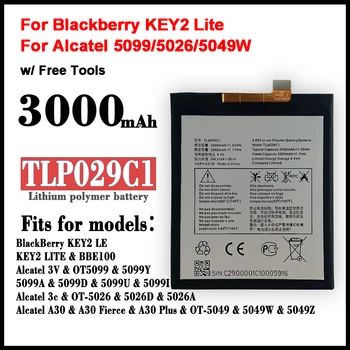 3000mAh TLp029C1 Aku TCL Alcatel A30 Äge A30 Pluss OT-5049S OT-5049Z Blackberry Key2 LE Key 2 FAILI (mitte key2)