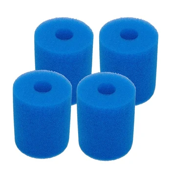 4 Pack Bassein Filtrit Sponge Tüüp H Korduvkasutatavad Pestav mullivann Cleaner Vahend In-Tex (Tüüp H Sponge Filter