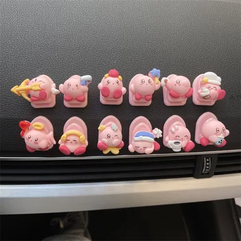 4TK Star Kirby Anime Kirby Auto Konksud Armas Isekleepuv Seina Konks Maskid Võtmed Korraldaja Ladustamise Riidepuud Auto Accessory Home Decor