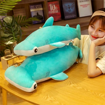 58/75cm Pehme Hammerhead Shark Palus Nukud Simuleeritud Hai Täidisega Palus Mänguasjad Lastele Une Padi Padi Sünnipäeva Kingitus