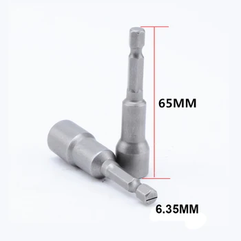 5mm-19mm Kuuskant-Pesa Tugev Magnet Mutter Juhi Määratud 6.35 mm Hex Varre Drill Bit Adapter 3