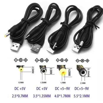 5V DC Laadija toitejuhe Juhe USB A-Isane 2.1/2.5*0.7/4.0*1.7/3.5*1.35 5.5 mm Barrel Jack Power Cable Juhe-Pistik USB-DC 0