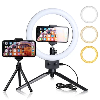 9inch Mini LED Video Selfie Ringi Valgus, Statiivi Rõngas lambid YouTube ' i Telefoni Live Photo Fotograafia stuudio Rõngasvalgusti