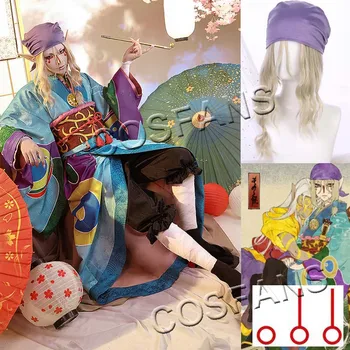 Anime Momonoke Cosplay Mäng Onmyoji Cosplay Kusuriuri Kostüüm Meditsiin Müüja Juuksed Momonoke Cosplay Kostüüm täielik komplekt parukas prop