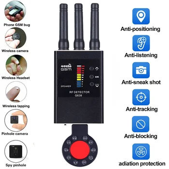 Anti Spy Traadita RF Signaali Anduri Viga GSM-GPS-Tracker Peidetud IR Kaamera Pealtkuulamise Seade Sõjalise Professional Versioon