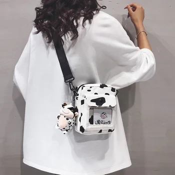 Armas Lehm Mini Õla Crossbody Kott Naistele 2021 Kawaii Lõuend Naissoost Õpilane Väike Messenger korea Fashion Telefoni Kott Rahakotid