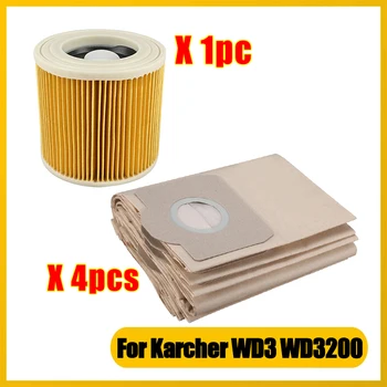 Asendamine tolmukoti Hepa Filter Karcher WD3 Premium WD3200 WD 3300 MV3 Tarvikud A2004 A2054 Tolmuimeja Varuosad