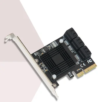 C5AE PCI-E 4X SATA 3.0 laienduskaardi 6 Full Speed Ports 6G Üleandmise Laiendamine kõvaketas, Win7 / 8/10 / Linux