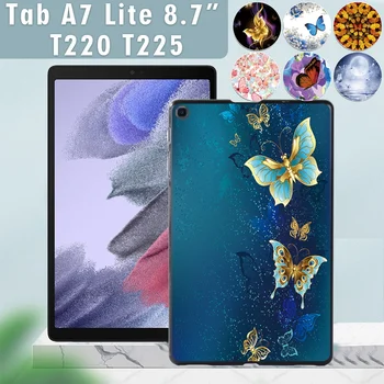 Case for Samsung Galaxy Tab A7 Lite 2021 SM-T220 SM-T225 Tableti Kate Galaxy Tab A7 Lite T220 T225 Tagasi Kest Liblikas