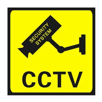 CCTV Järelevalve Turvalisus 24 Tunni Jälgida Kaamera Hoiatus Kleebised Märk Alert Seina Kleebis Veekindel Lables 110x110mm