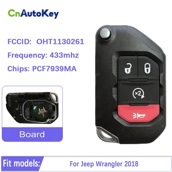 CN086026 Jeep Nääkleja 2018 Tõeline Flip Remote Smart Auto Võti on 4 nuppu Auto Start 433 MHz PCF 7939M Transponder 68416784AA-001