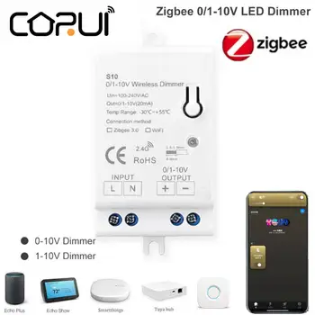 CoRui Tuya Smart Zigbee 3.0 0-10V 1-10V Kerge Dimm Töötleja Lamp Töötleja Toetada Smartthings Arukas Elu