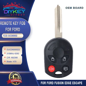 DIYKEY OUCD6000022 OEM Juhatuse Remote Key 4B Texas 4D63 40 Bitti 315MHz Fob aastateks 2006-2010 Ford Fusion HA Tera