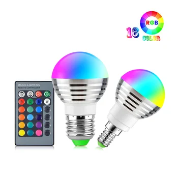 E27 LED Pirn RGB LED Light 5W Smart LED Lamp E14 Lampada Juhitava Magic Lamp Tähelepanu Värvikas Bombillas Pool Decor Valgustus