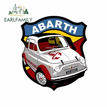 EARLFAMILY 13cm x 11.6 cm Fiat Abarth 695 SS Auto Kleebised ja Kleebised DIY 3D Naljakas Kriimustada-tõend Anime Kleebised Simulatsiooni Lõbus