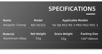 Eest DJI RS3 PRO renn laiendamine tarvikud Topelt pool liuguri RSC 2 küünis lukk anti slip stabilizer tarvikud 2