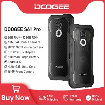 [Esmaesitlus] DOOGEE S61 Pro Karm Telefon 6GB RAM+128GB ROM NFC 20MP Öise Nägemise Kaamera 5180mAh Mitme Tagasi Disain 0
