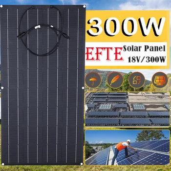 ETFE 300W Painduv päikesepaneel Kaasaskantav Päikesepaneelide Energia Laadija DIY Ühenduspesa Nutitelefoni Laadimine elektrisüsteemi Auto Camping