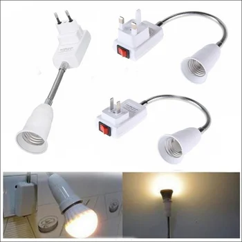 EU/ UK Plug E27 Lamp Lamp Omanik Leibkonna Paindlik Laiendamine Adapter Converter Kruvi Pesa