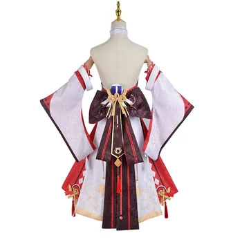 Genshin Mõju Yae Miko Cosplay Kostüüm Inazuma Linna Yae Parukas Ühtne Kleit Varustus Halloween Kostüümid Naistele 4