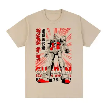 Gundam Vintage T-särk naljakas Jaapani anime Robot Puuvill Meeste T-särk Uus Tee Tshirt Naiste Topid 0