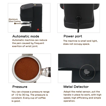 GZZT Automaatne 58mm Kohvi Tamper Masin 220V 110V Pulber Kaalu Reguleerimine Rõhu reguleerimine Masin Must Valge 1