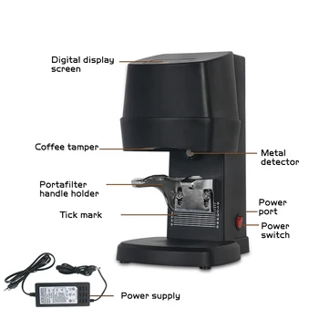 GZZT Automaatne 58mm Kohvi Tamper Masin 220V 110V Pulber Kaalu Reguleerimine Rõhu reguleerimine Masin Must Valge 3
