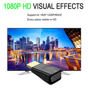 HD 1080P HDMI-Ühilduvate VGA Adapter Praktiline VGA Väljund PC Converter Pistik Arvuti Sülearvuti Osa Varusid 1